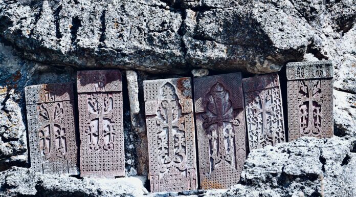 sunlit ancient graves