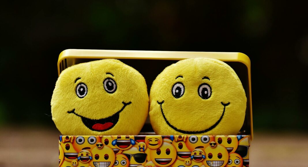 two yellow emoji on yellow case