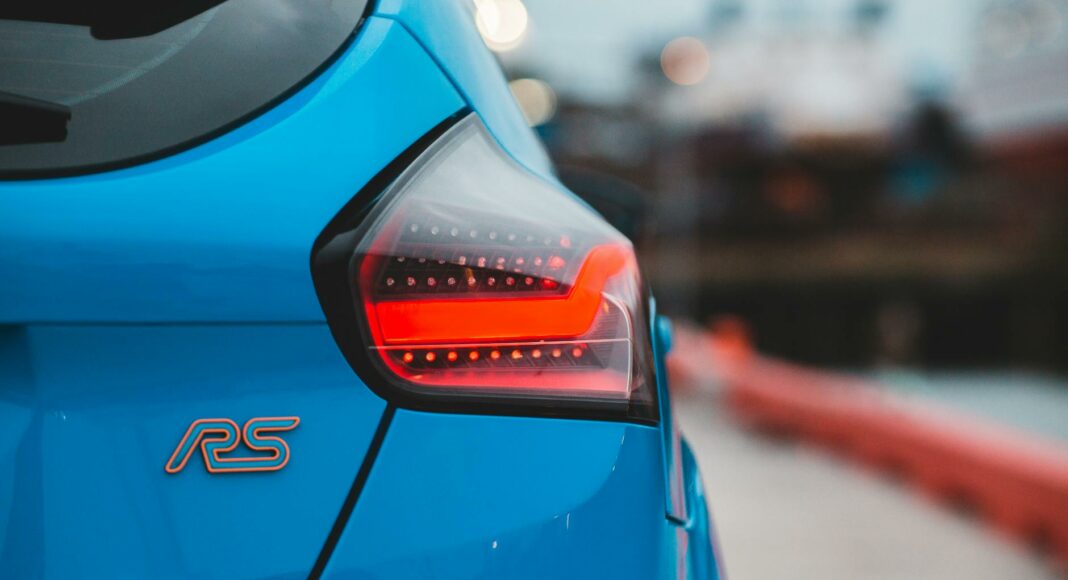 stylish shiny taillight of sport car