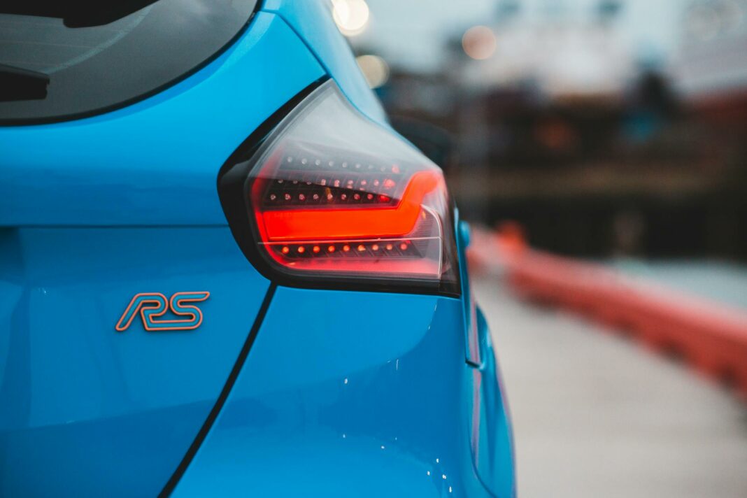 stylish shiny taillight of sport car