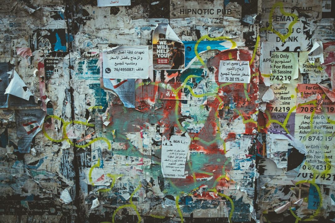 posters on a wall