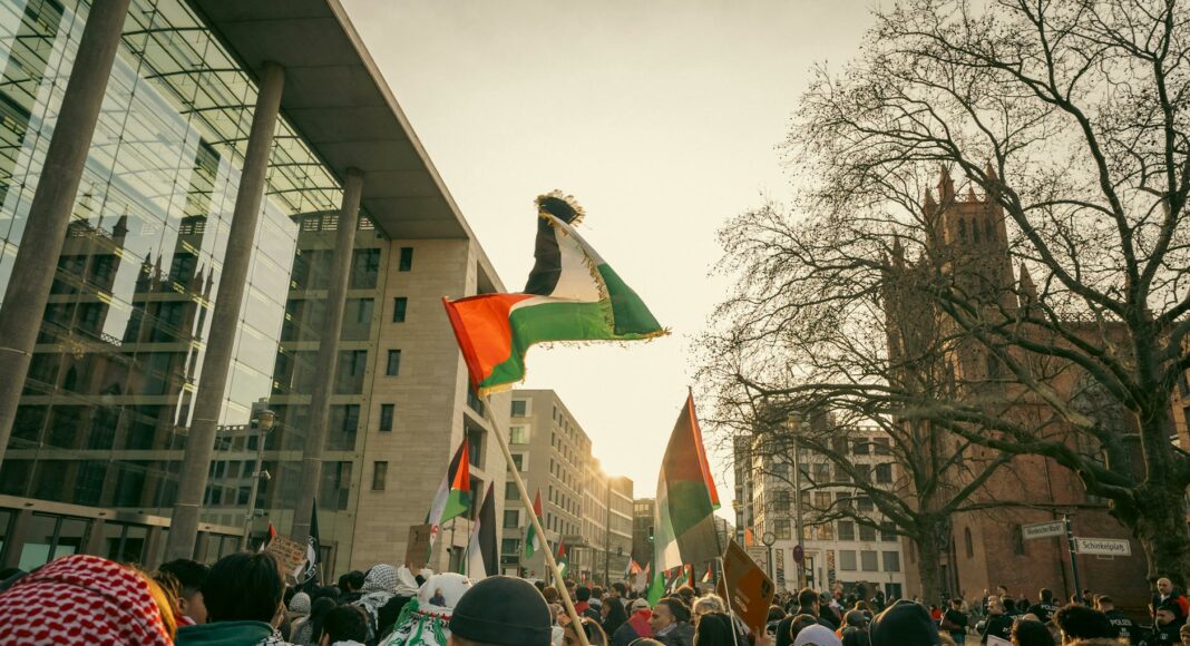 demo for palestine in berlin