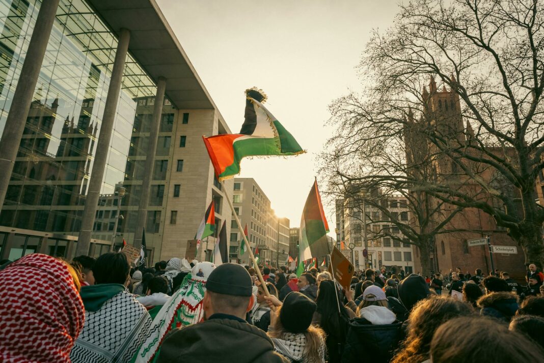 demo for palestine in berlin