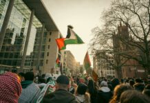 demo for palestine in berlin