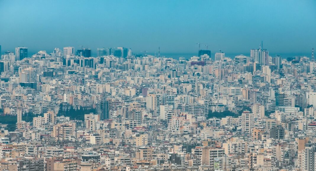 aerial view of beirut
