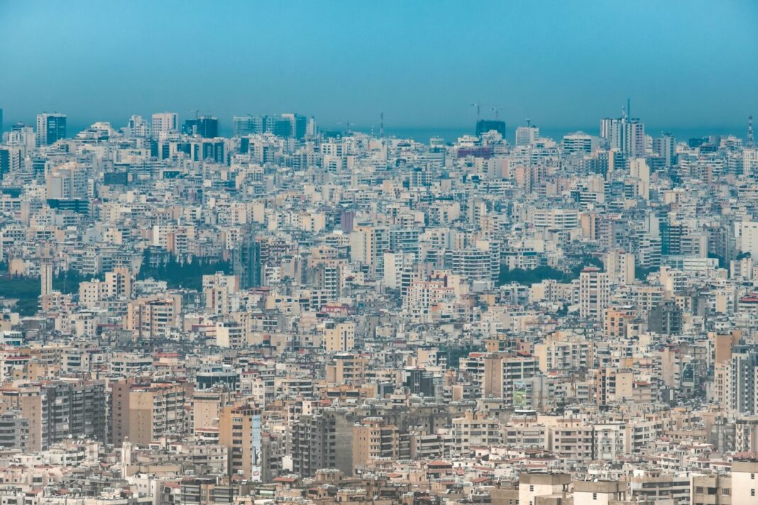 aerial view of beirut