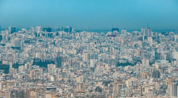 aerial view of beirut