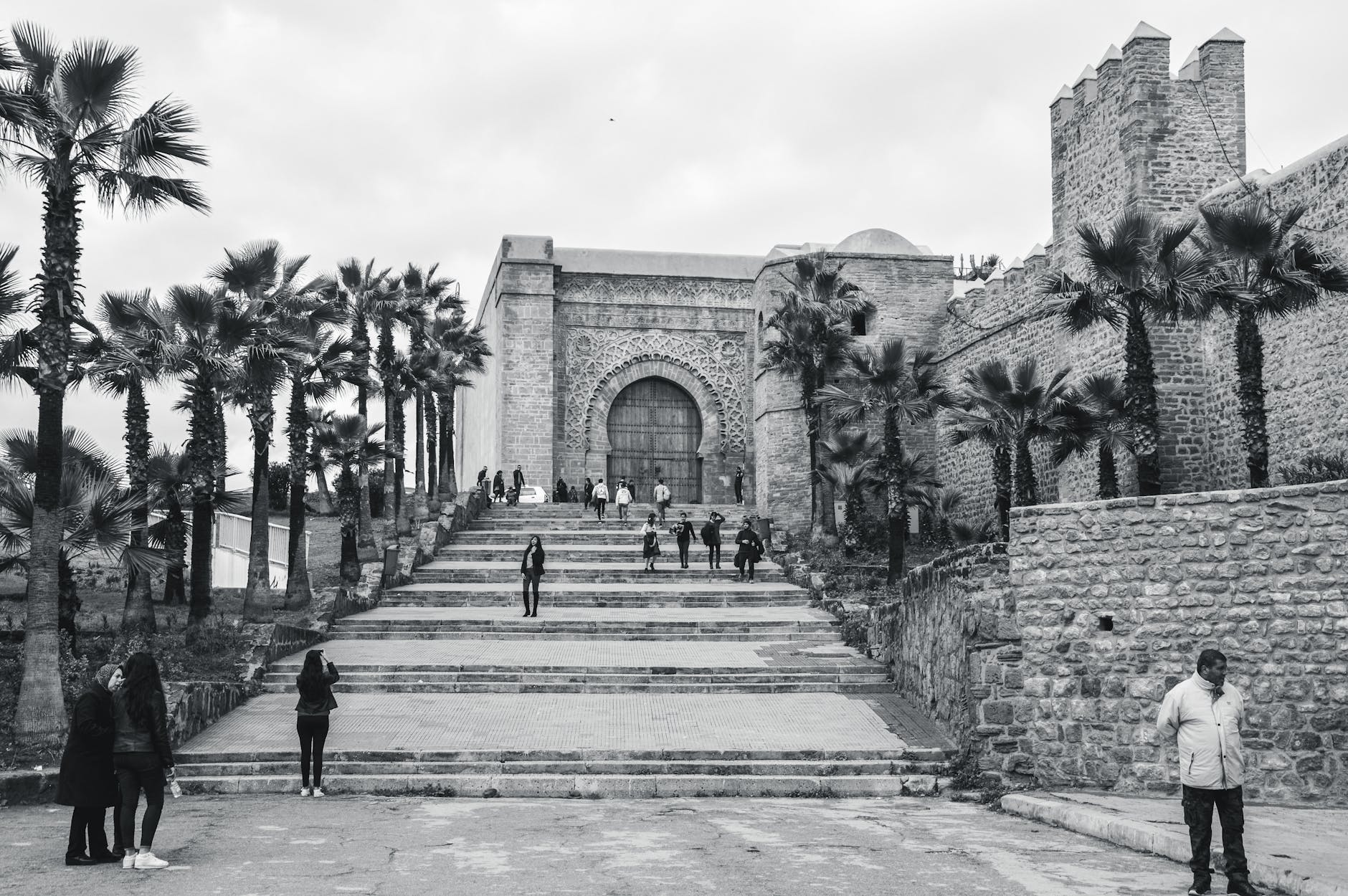 the facade of almohad gate of kasbah of the udayas