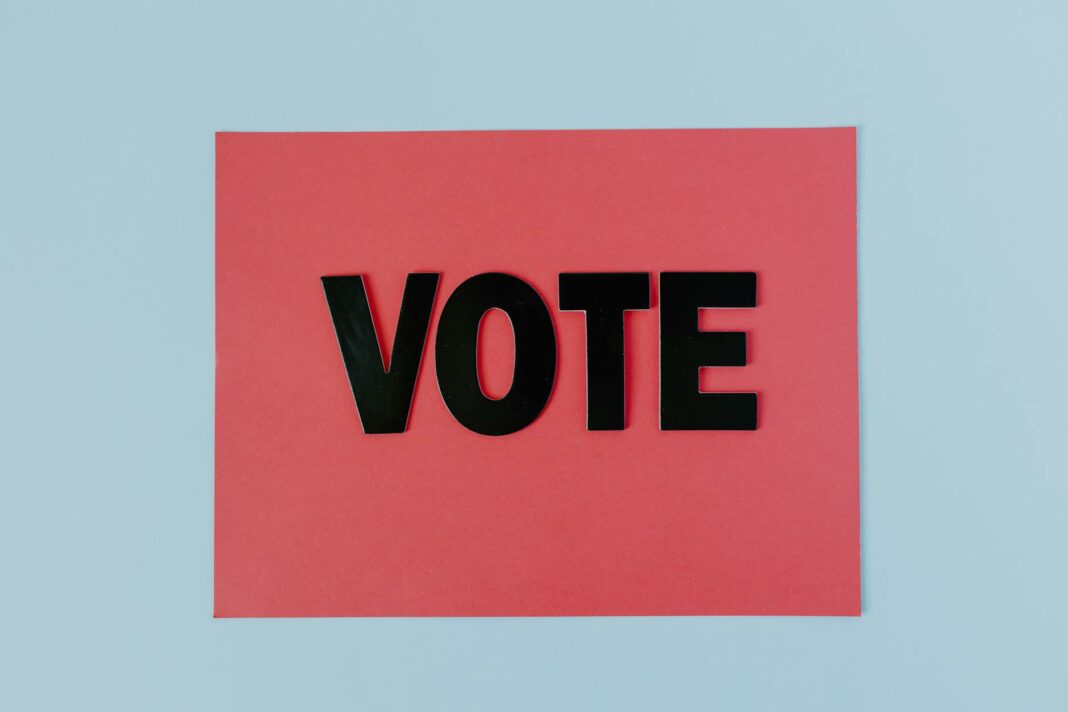 vote paper cutout