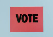 vote paper cutout