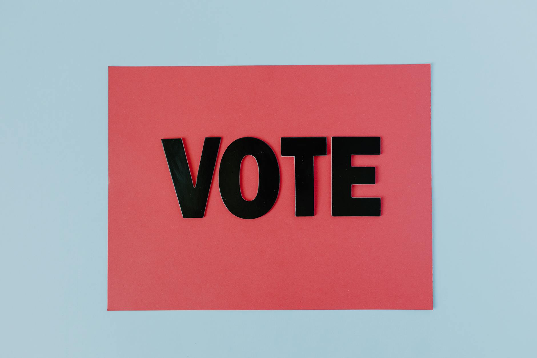 vote paper cutout