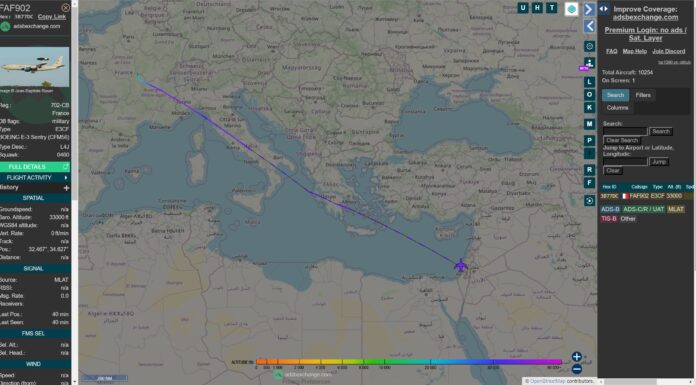 La France aurait déployé des AWACS en Israël face aux possibles représailles iraniennes
