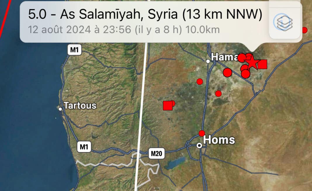 Un seisme secoue la Syrie et les autres pays de la région sans faire de victimes
