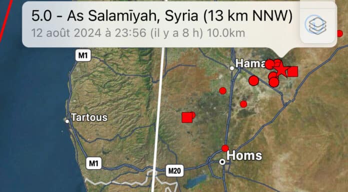 Un seisme secoue la Syrie et les autres pays de la région sans faire de victimes