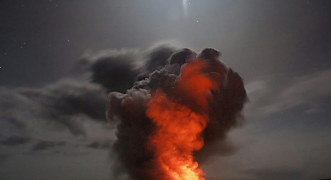 black smoke coming from fire