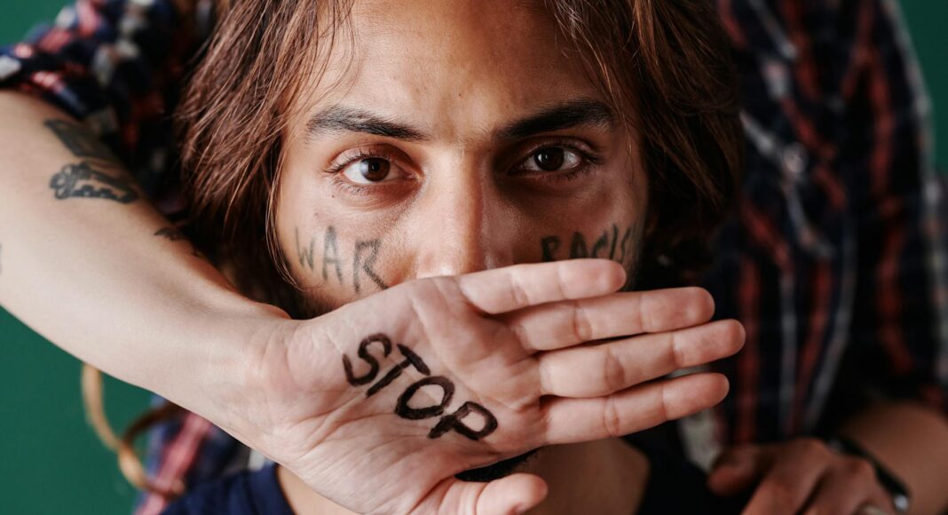 portrait of activist fighting against racism and war