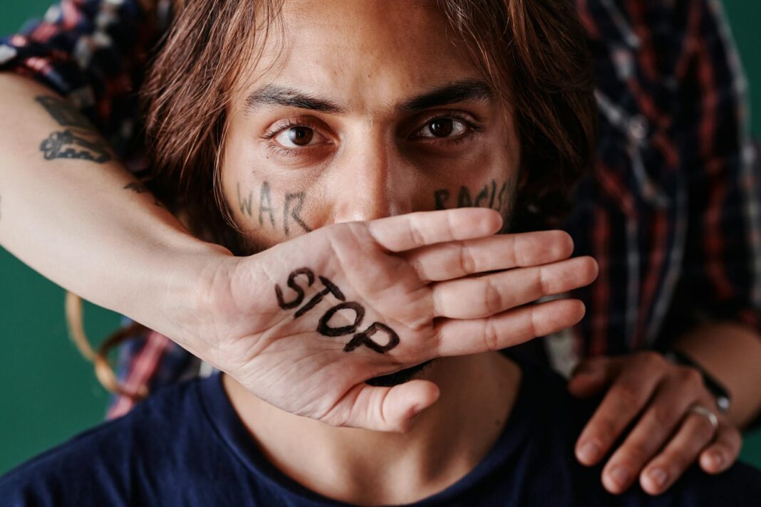 portrait of activist fighting against racism and war