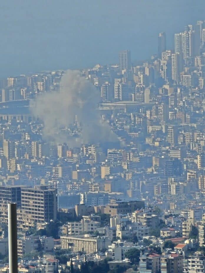 Banlieue Sud de Beyrout 24 septembre La frappe israélienne sur un immeuble à Ghobeiry a fait six morts et quinze blessés selon le bilan définitif