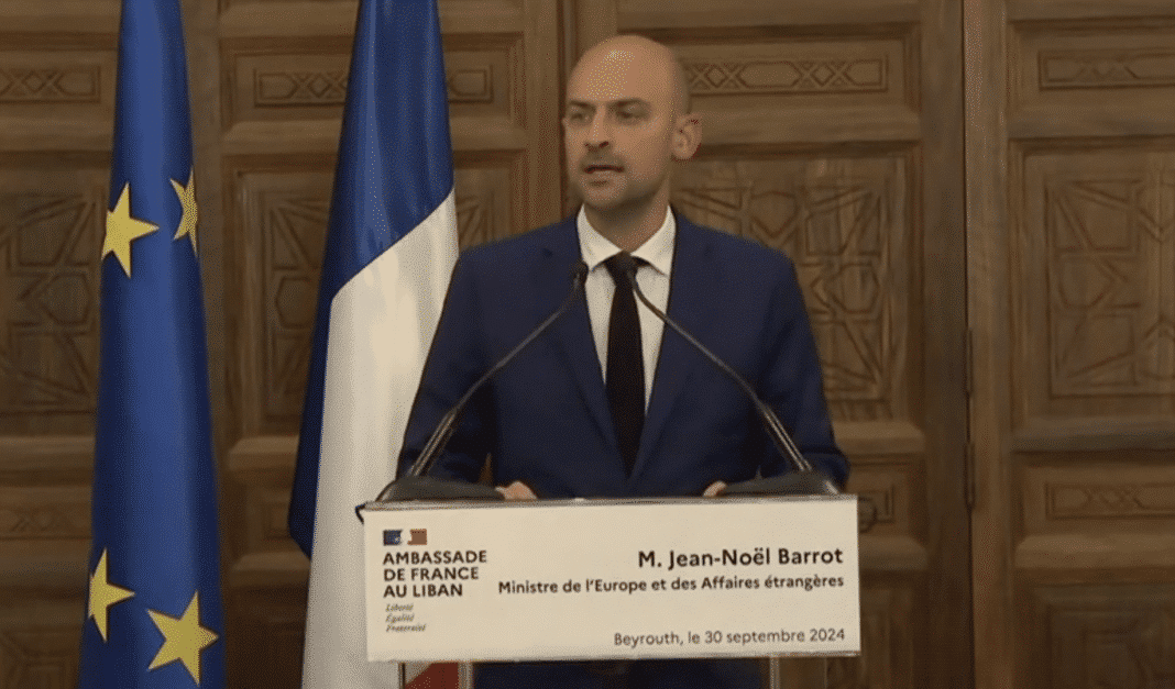 Jean-Noël Barrot: le Hezbollah est responsable de la situation actuelle en raison de sa décision d'entraîner le Liban dans la guerre
