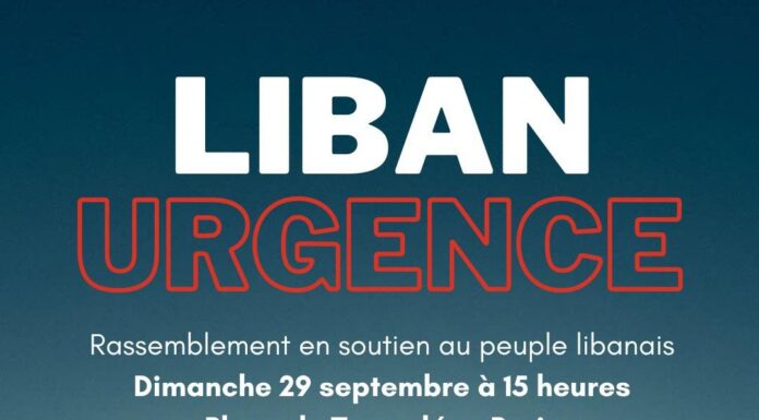 Urgence Liban : Rassemblement à Paris en soutien au peuple libanais