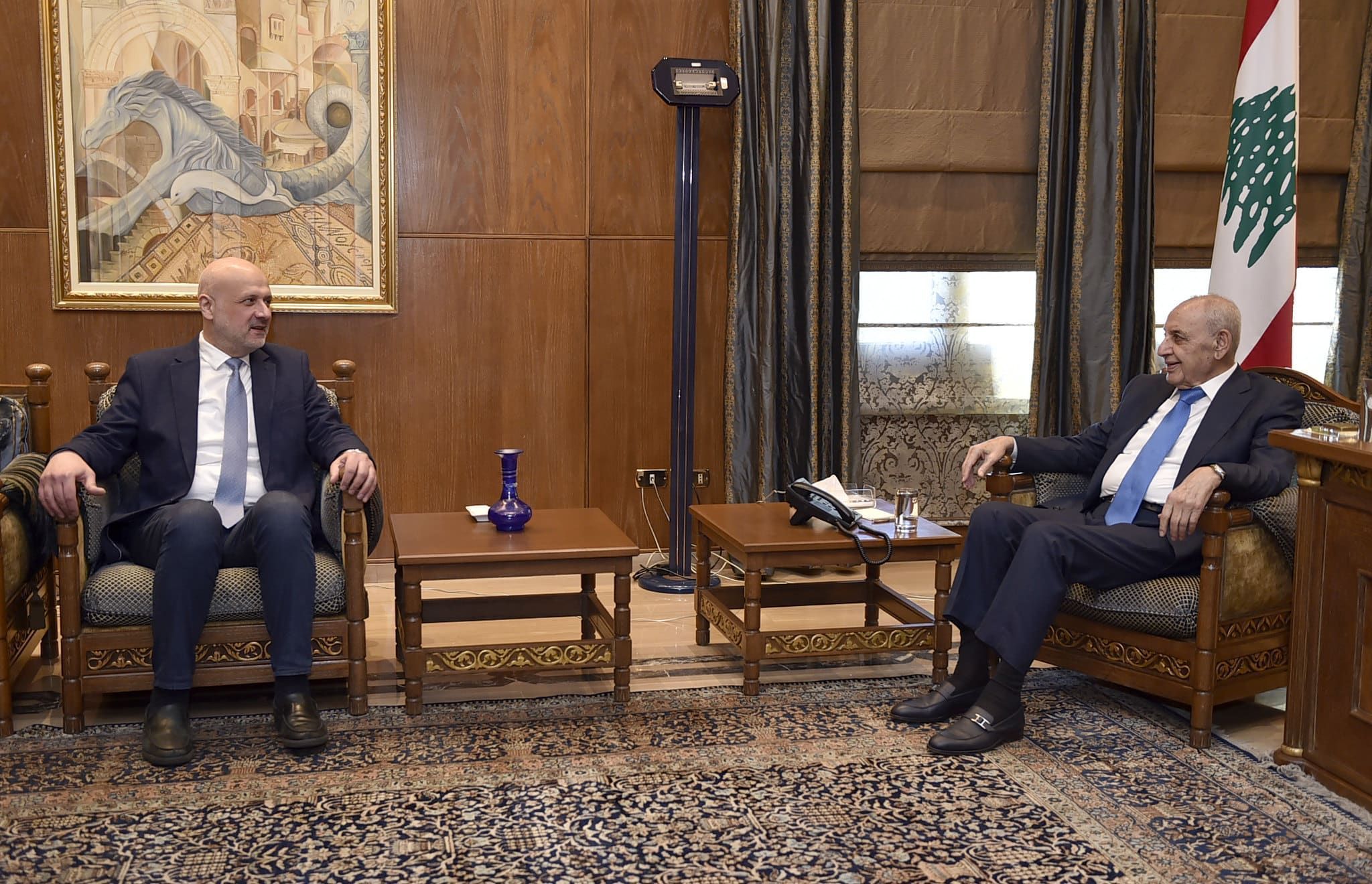 Focus sur les élections municipales lors de la réunion entre Nabih Berri et Bassam Mawlawi Focus sur les élections municipales lors de la réunion entre Nabih Berri et Bassam Mawlawi