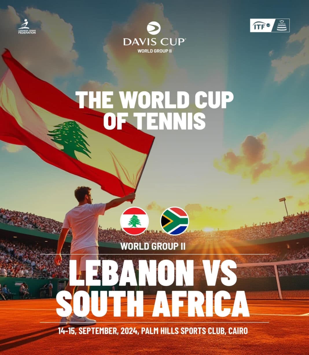 L&rsquo;Équipe Libanaise de Tennis Affronte l&rsquo;Afrique du Sud en Coupe Davis en Égypte