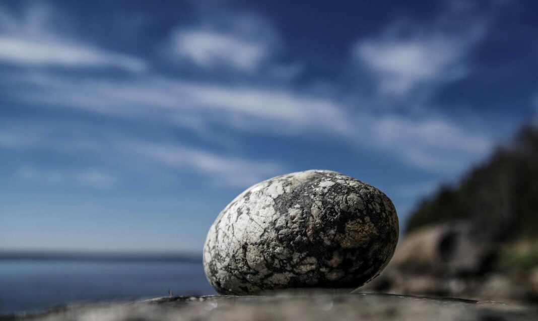 macro photo of a rock