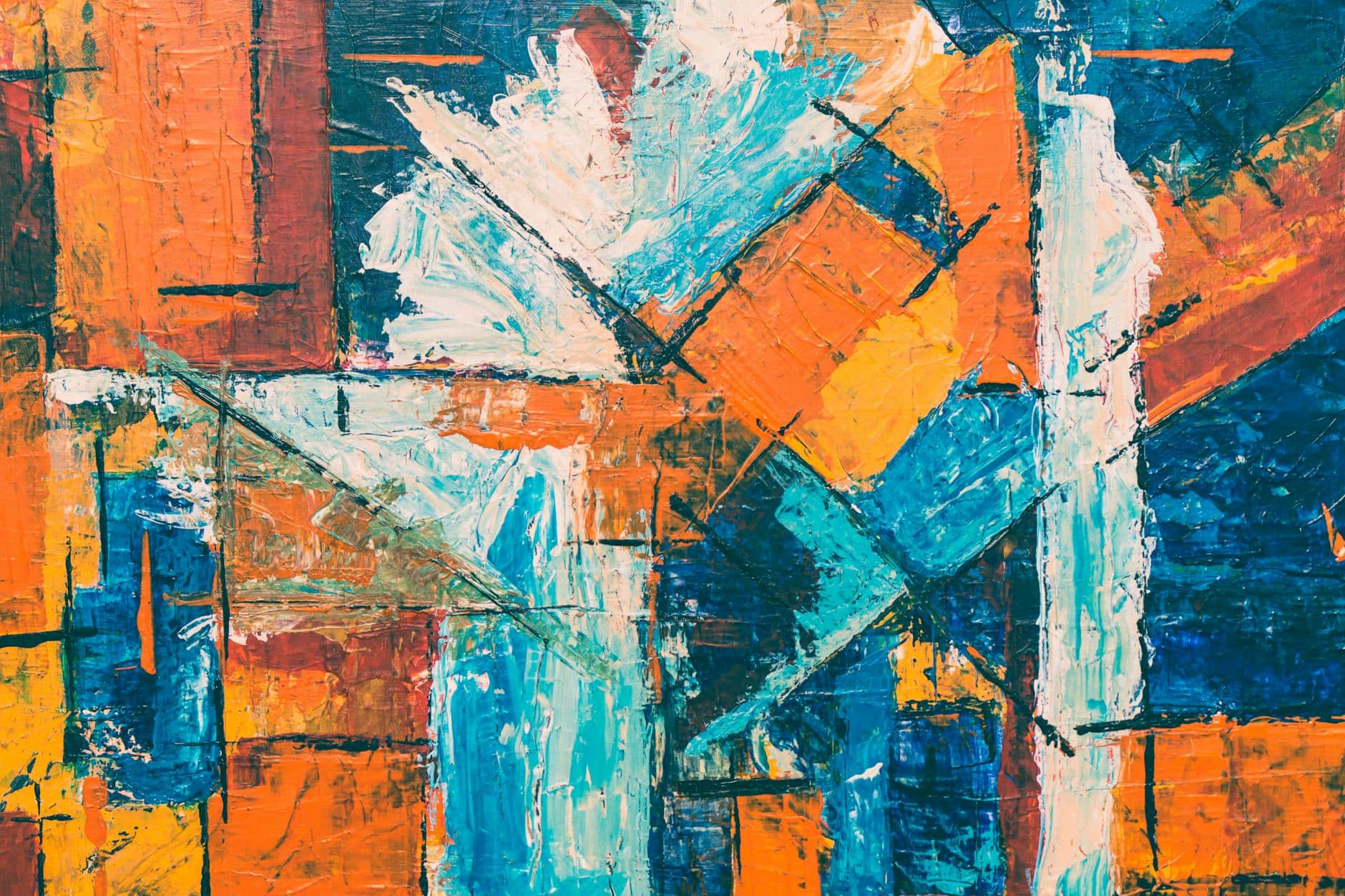 Liban: une hausse insensée du marché de l’art liée au blanchiment d’argent blue orange and white abstract painting