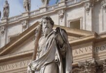 statue of saint paul in vatican city