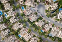 aerial view of buildigns