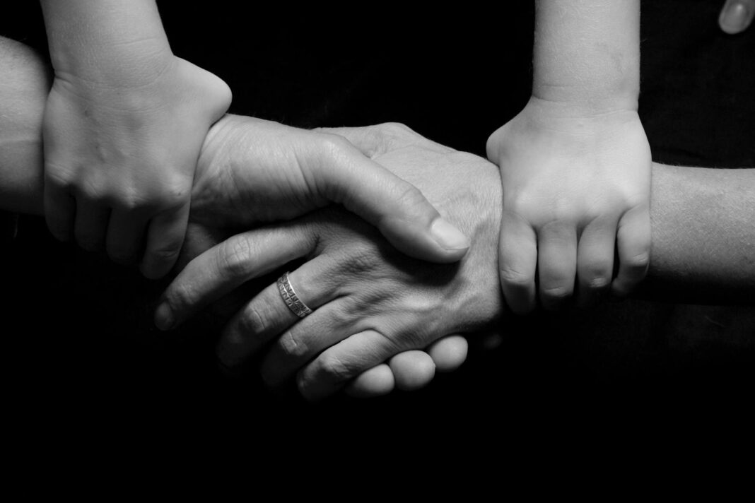 person holding hands