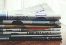stack of newspapers