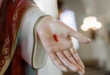 person in red long sleeve shirt holding womans hand