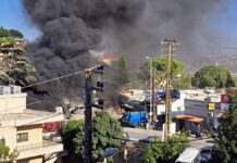 Sud Liban: Encore 11 corps des victimes des bombardements israéliens découverts A raid near Hamoud Library - near Tebnin Governmental Hospital