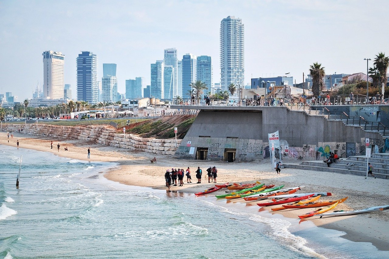 tel aviv, city, beach