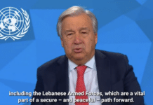 Antonio Guterres exprime son soutien au peuple libanais lors de la conférence de soutien organisée à Paris