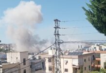 Frappe aérienne sur Toul au Sud du Liban 4 octobre.