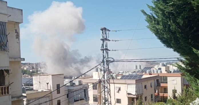 Frappe aérienne sur Toul au Sud du Liban 4 octobre.