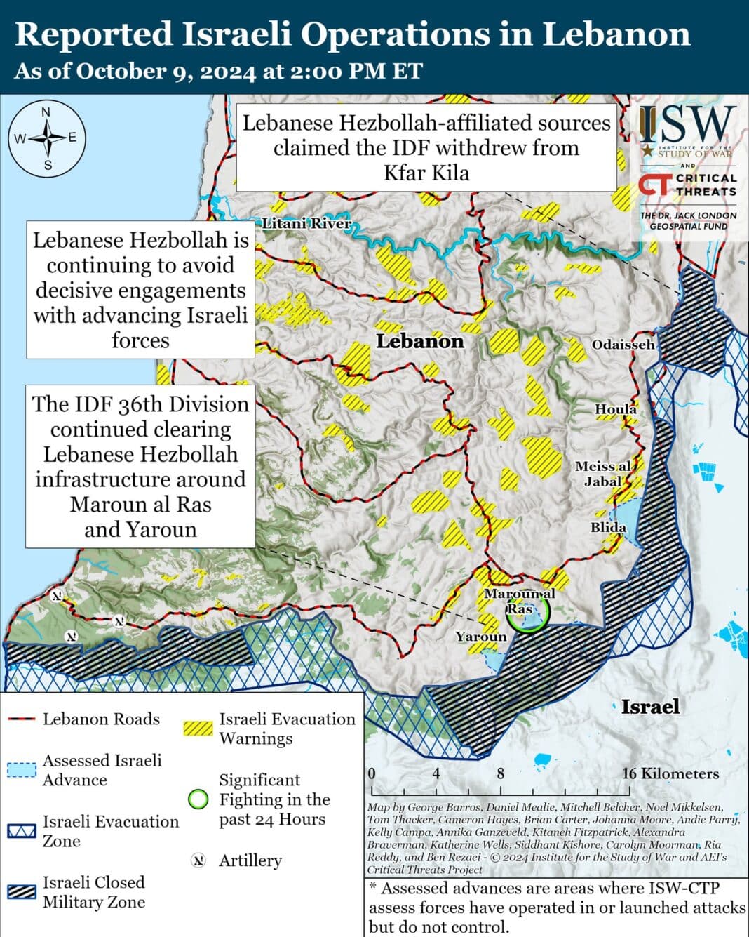 Tensions au Sud-Liban : analyse des opérations israéliennes et du rôle de l’Institut pour l’Étude de la Guerre