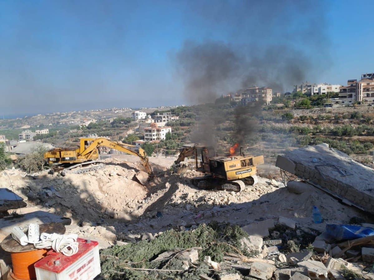 Update at 6:30 p.m.: Fighting in southern Lebanon continues Two Israeli drone strikes targeted two bulldozers in the town of Tayr Dibba, south Lebanon, which were working to remove rubble from a previous strike