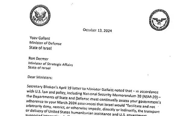 Lettre de Blinken