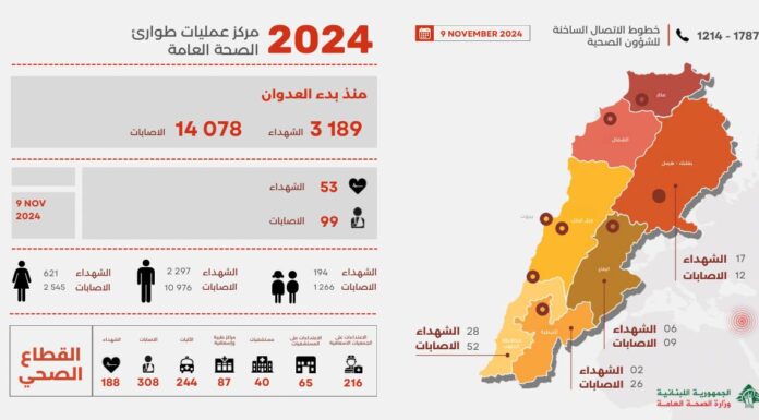 Le Liban face à un bilan humain et sanitaire lourd depuis le début du conflit