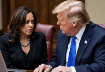 Kamala Harris face à Donald Trump : stratégies et influences des réseaux sociaux sur les campagnes 2024 Image IA