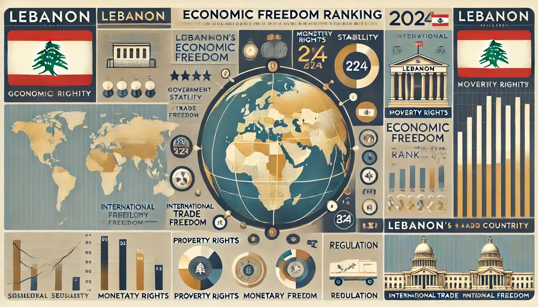 Liban : un faible score de liberté économique en 2024 selon le classement mondial