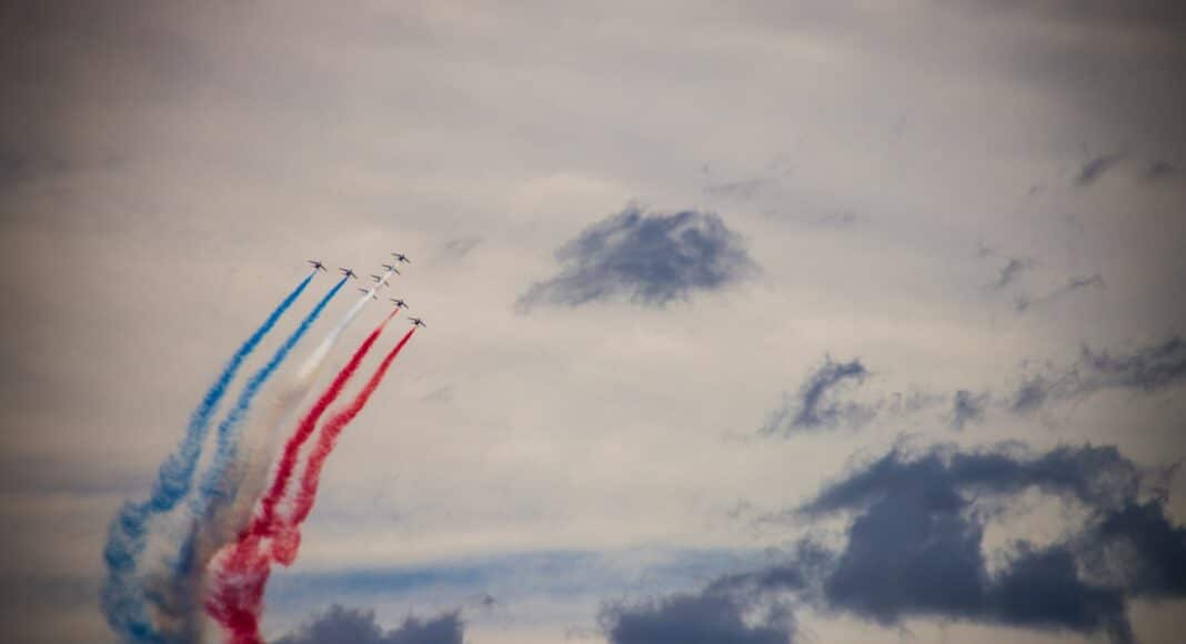 a group of jets flying in the sky