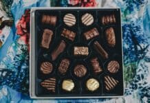 assorted chocolates in box
