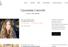 Calendrier des concerts - Festival Beirut Chants
