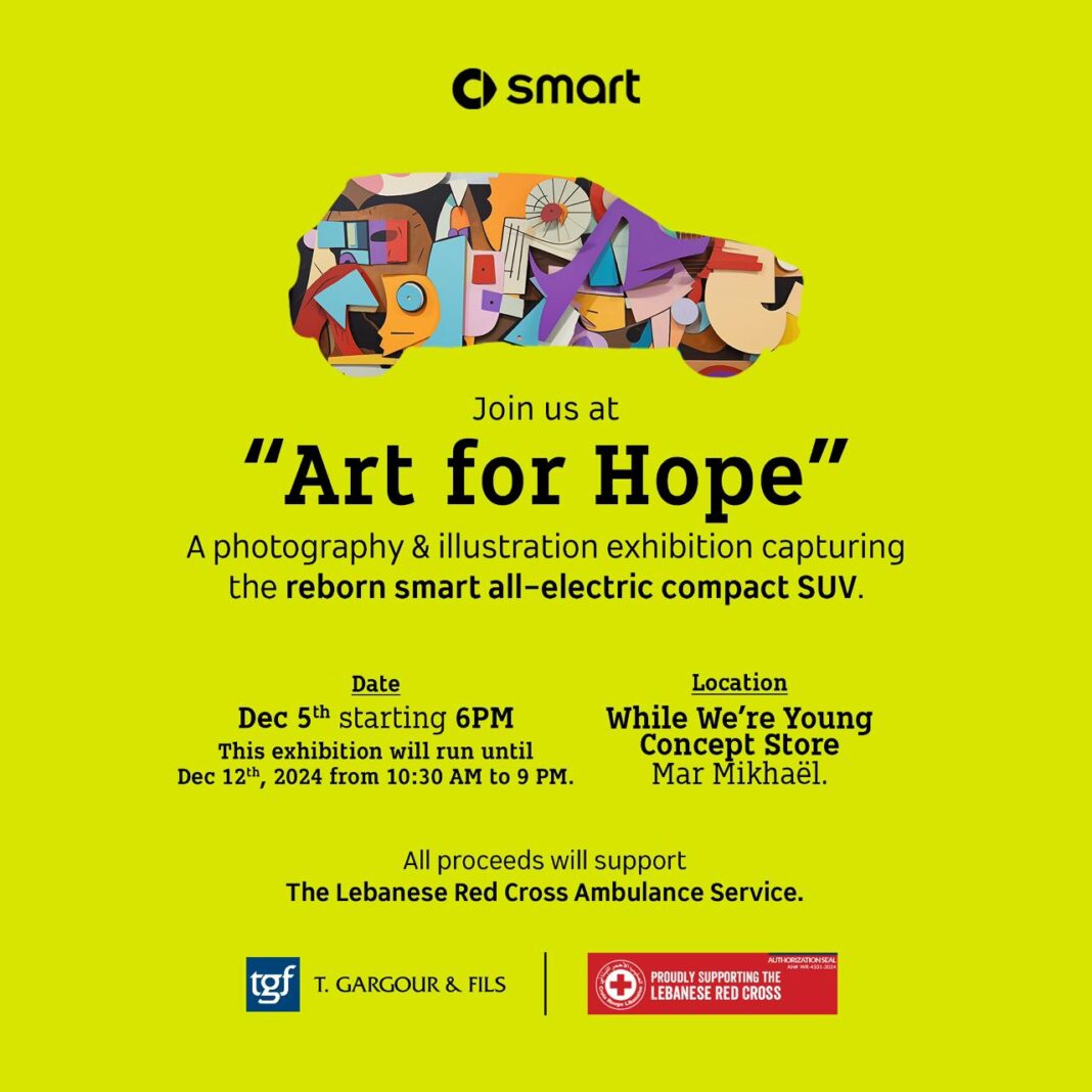T. Gargour & Fils Unveils 'Art for Hope' Initiative, showcasing the rebirth of the smart All-Electric Compact SUV, while supporting the Lebanese Red Cross.