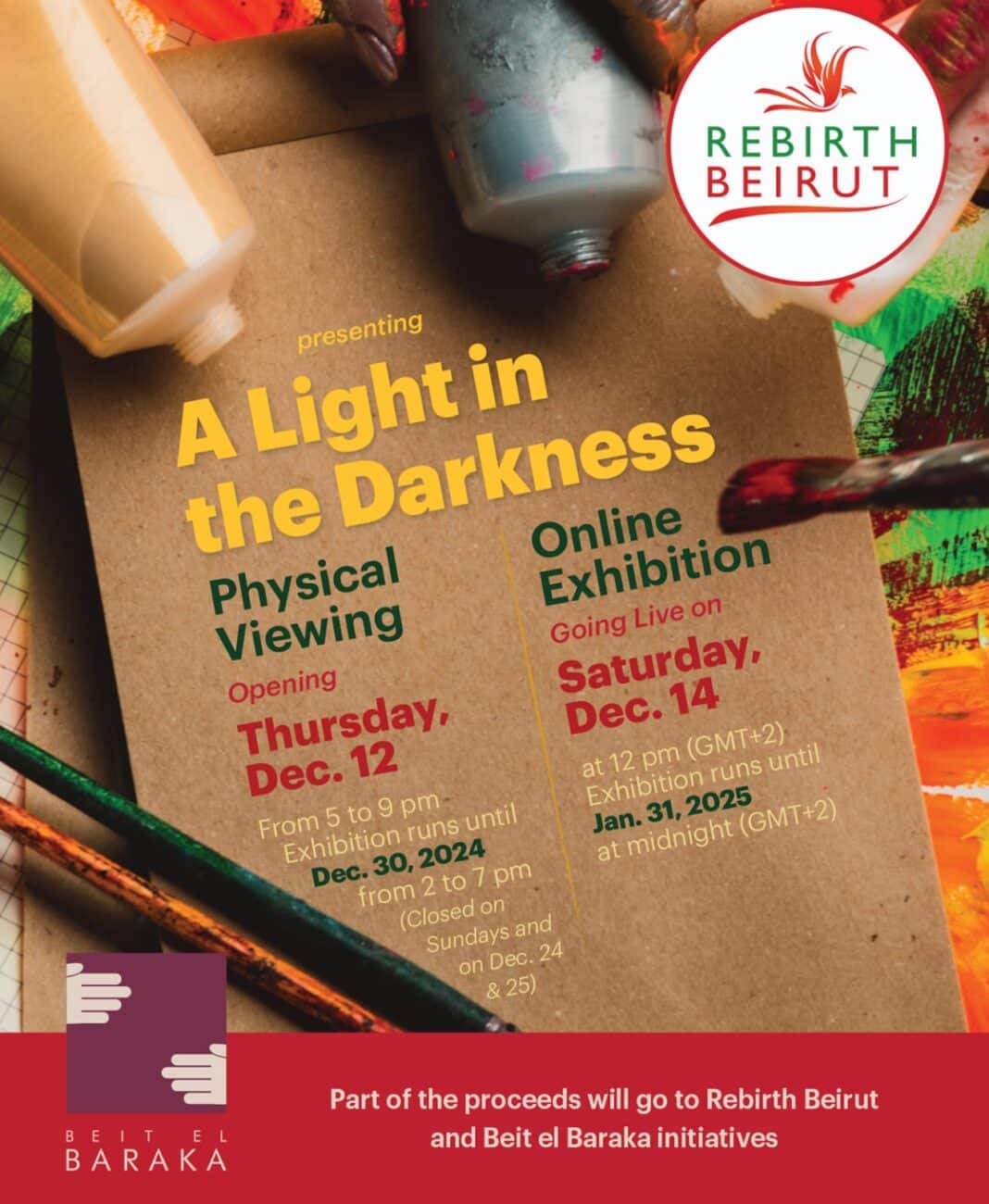 A Light in the Darkness: Une Exposition au Soutien des Artistes et des Communautés Libanaises