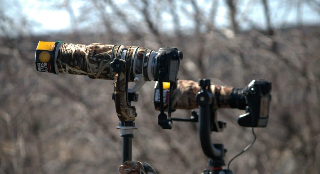 a camera attached to a tripod on a tripod